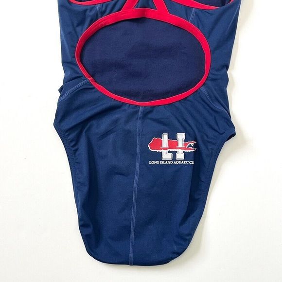 Speedo Endurance+ Flyback Training Swimsuit Women's Size 28 Blue LI Aquatic Club - Picture 5 of 7